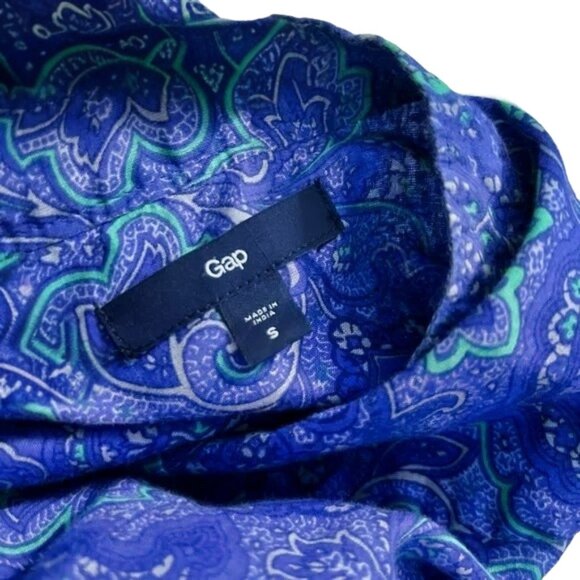 Gap Paisley Print Tunic Top Size SMALL,  Long Sleeve, EUC - Picture 3 of 5